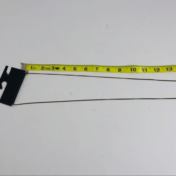 Long Chain Faux Leather Tab with Chain Fringe NWT - Picture 5 of 8